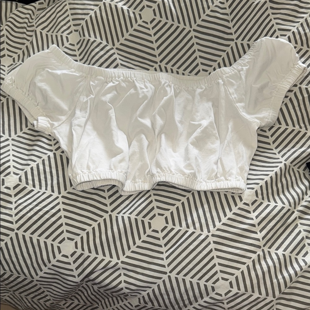 White Off-Shoulder Women's Top